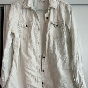 Light green Women button down shirt